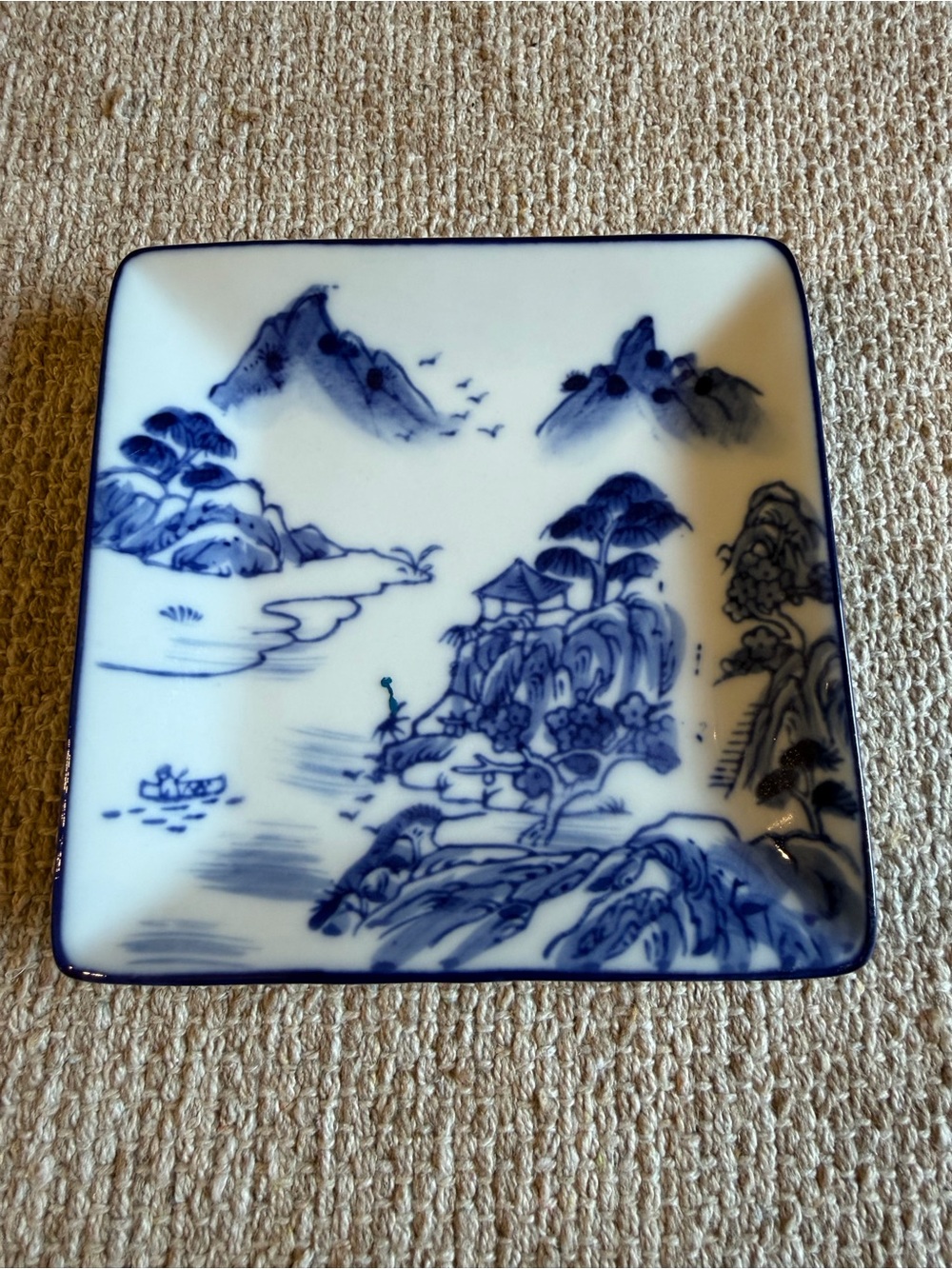 Trinket Dish/Plate Asian Landscape Scene